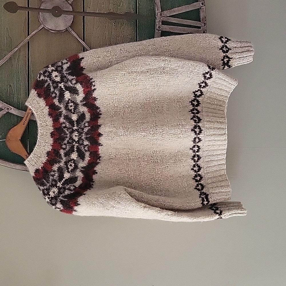 Vintage Polo Sport Sportsman Ralph Lauren Hand knit Fairisle Wool Sweater